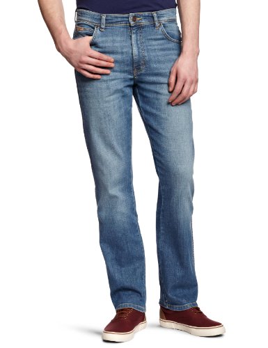 Wrangler Herren Straight Leg Jeans Hoher Bund W1219237X, Gr. W40/L30, Blau (WORN BROKE)