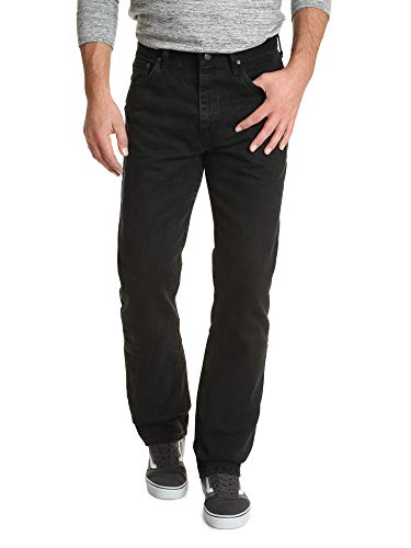 Wrangler Herren Authentics Relaxed Fit Jeans Baumwolle – Schwarz – 34W / 34L