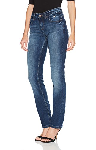 TOM TAILOR Damen Alexa Straight'' Jeans, Mid Stone Wash Denim, 27W / 32L