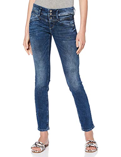 TOM TAILOR Damen Alexa Slim Jeans, random bleached blu 10125, 29/32