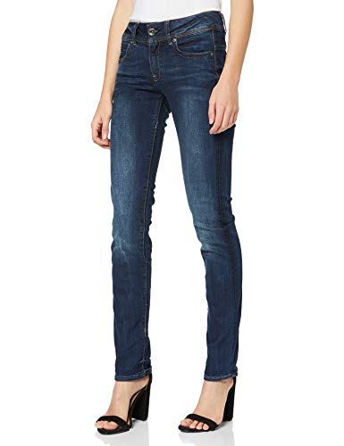 G-STAR RAW Damen Jeans Midge Mid Waist Straight, Dk Aged 6553-89, 27W / 32L
