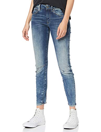 G-STAR RAW Damen Skinny Jeans Arc 3D Mid Waist Skinny, Blau (Medium Aged 8968-071), 28W / 32L