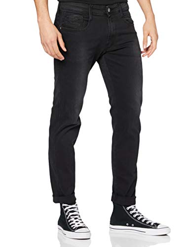 Replay Herren Anbass Slim Jeans, Grau (Dark Grey 097), W34/L34 (Herstellergröße: 34)