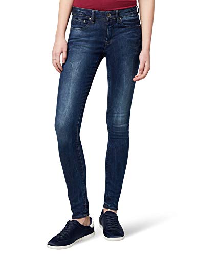 G-STAR RAW Damen Jeans Midge Zip Mid Waist Skinny, Blau (Dk Aged 6553-89), 28W / 32L