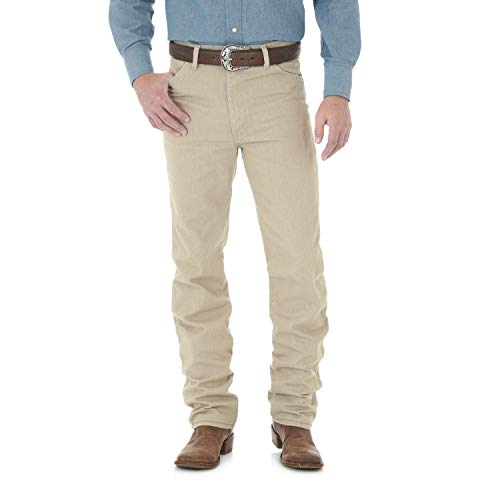 Wrangler Herren Jeans Cowboy-Schnitt Slim Fit – Beige – 34W / 32L