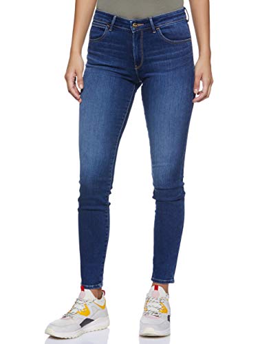 Wrangler Damen Skinny Jeans, Blau (Authentic Blue 85U), 34W / 32L