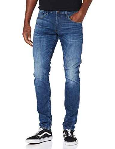 G-STAR RAW Herren Jeans 3301 Deconstructed Skinny, Medium Indigo Aged 8968-6028, 33W / 32L