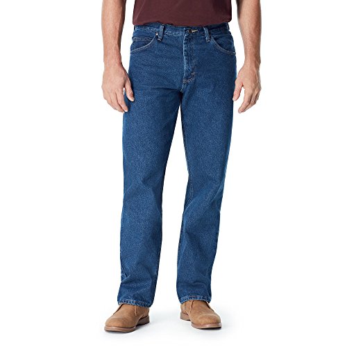 Wrangler Authentics Herren Classic 5-Pocket Relaxed Fit Cotton Jeans – Blau – 33W / 34L
