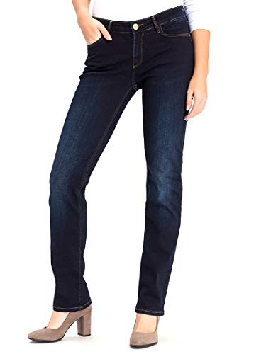Cross Jeans Damen Straight Leg Jeanshose Rose, Gr. W29/L30 (Herstellergröße: 29), Blau (blue black used 026)