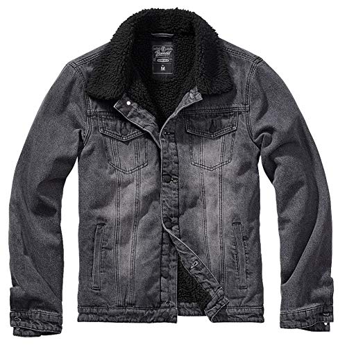 Brandit Sherpa Demin Jacket Black-Black Gr. M