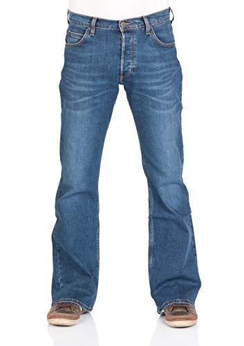 Lee Herren Jeans Jeanshose Denver Bootcut Denim Stretch Hose Baumwolle Blau w30-w44, Größe:W 34 L 34, Farbvariante:Aged Alva (HDBF)