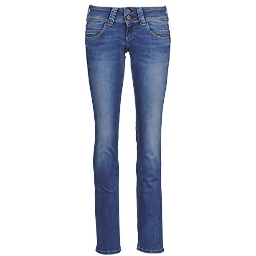 Pepe Jeans Venus Jeans Damen Blau – DE 34 (US 26/30) – Straight Leg Jeans