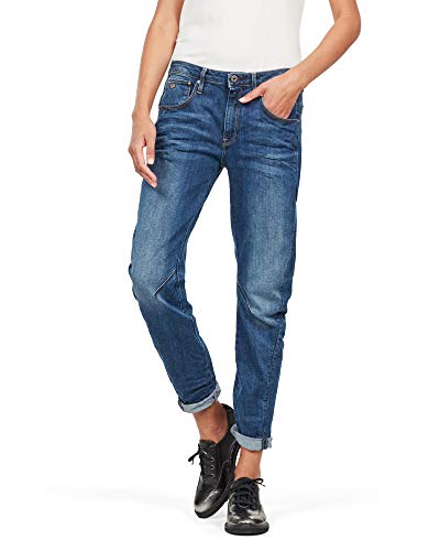 G-STAR RAW Damen Jeans Arc 3d Low Waist Boyfriend Jeans, Blau (Medium Aged 6553-071), 32W / 30L