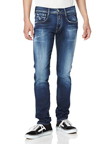 Replay Herren Anbass Jeans, 7 Dark Blue, 36W / 32L