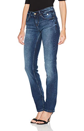 TOM TAILOR Damen Alexa Straight'' Jeans, Mid Stone Wash Denim, 29W / 34L