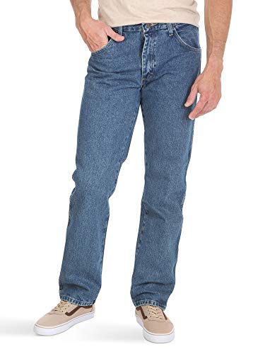 Wrangler Herren Authentics Mens Classic Regular-Fit Jeans, Stonewash Dark, 34W / 34L