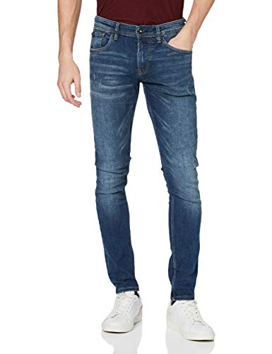 TOM TAILOR Denim Herren Skinny Culver Jeans, Used Dark Stone Blue 10120, 36/34