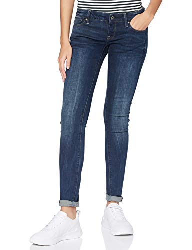 G-STAR RAW Damen Jeans 3301 Low Waist Super Skinny, Blau (Dk Aged 6553-89), 27W / 30L