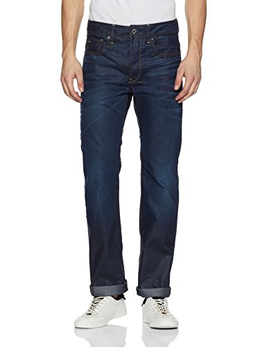 G-STAR RAW Herren Jeans 3301 Straight Classic, Blau (Dk Aged 4639-89), 36W / 34L