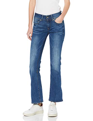 G-STAR RAW Damen Jeans Midge Saddle Mid Waist Bootcut, Blau (Faded Blue 6553-A889), 27W / 32L