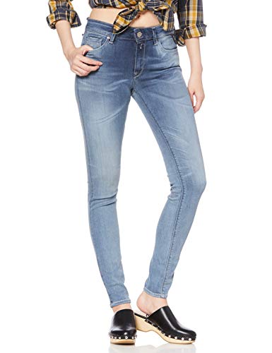 Replay Damen New LUZ Skinny Jeans, Blau (Medium Blue 9), No Aplica/L30 (Herstellergröße: 25)